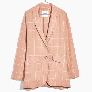 Madewell Breezewoven Larsen Blazer in Windowpane - Medium